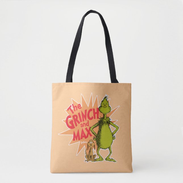 Tote Bag Grinch | Grinch & Max Starburst (Devant)