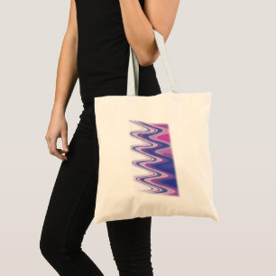 Tote Bag gris bleu Fuchsia