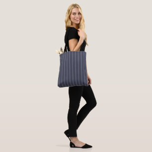 Tote Bag Gris bleu moderne rayé