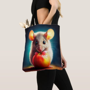 Tote Bag Gris réaliste de souris grises couleurs brillantes