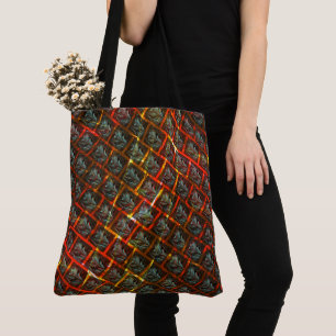 Tote Bag Gris "yeux encadrés", pâturages, pâturages carré o