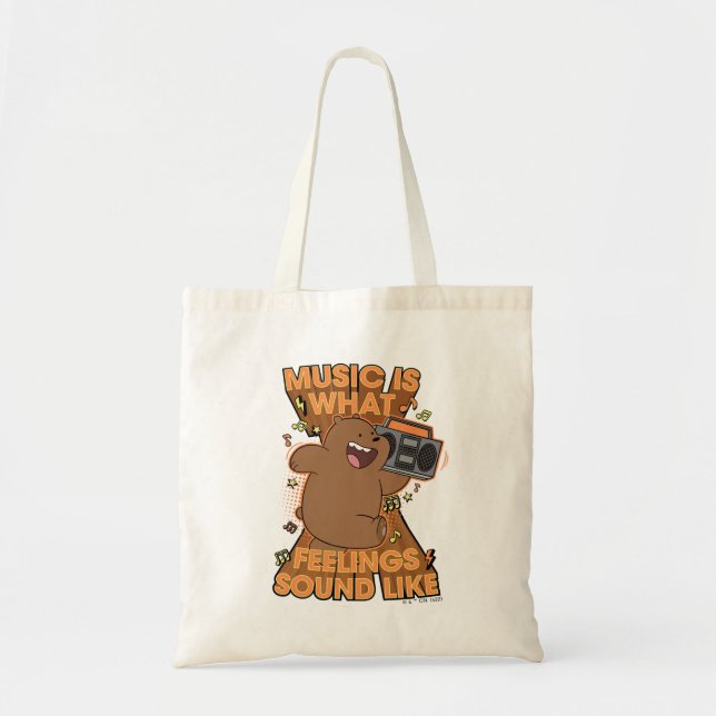 Tote Bag Grizz - La musique est ce que les sentiments resse (Devant)