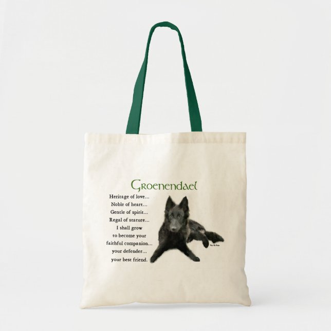 Tote Bag Groenendael Belgique Cheepdog Cadeaux (Devant)