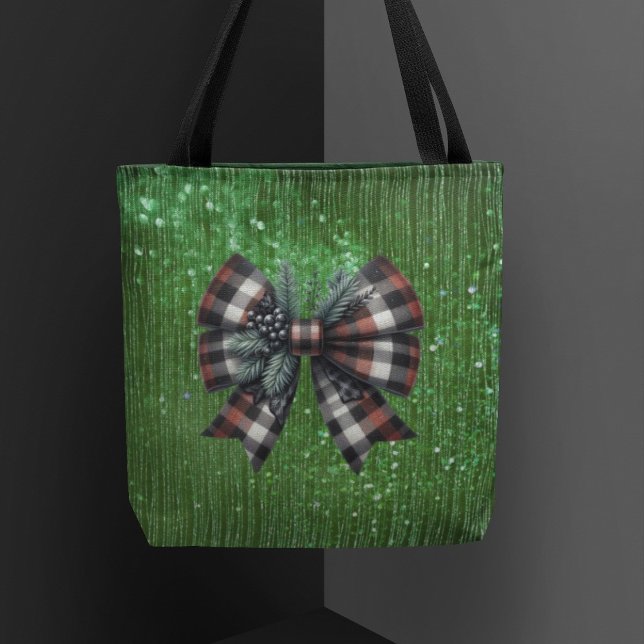 Tote Bag Gros cabot noir brillant vert (Créateur téléchargé)