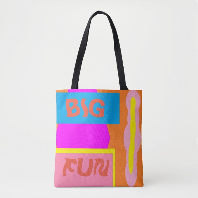 Tote Bag Gros citron rose amusant avec le logo (Devant)