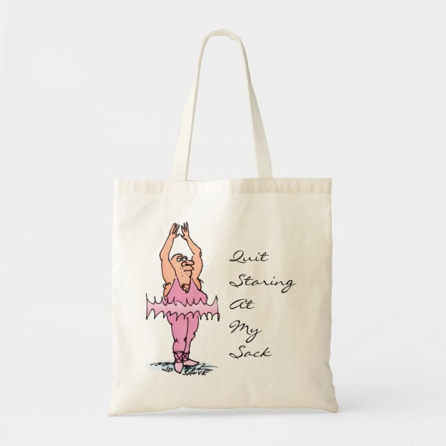 Tote Bag Gros gars dans Tutu Funny Ballet Sack (Devant)