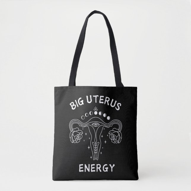 Tote Bag Gros utérus énergie féministe (Devant)