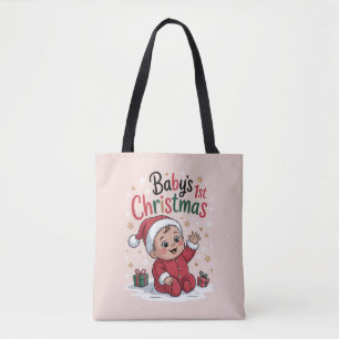 Tote Bag Grossesse 1er Noël de bébé Annonce de grossesse