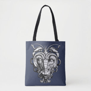 Tote Bag Grotesque de la Renaissance Gargoyle Face Homard H