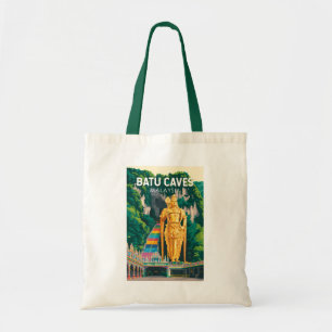 Tote Bag Grottes de Batu Malaisie Illustration Art de voyag