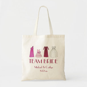 Tote Bag GROUPE D'ÉQUIPE Mariage Personnalisé Parti nuptial