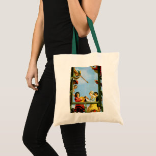 Tote Bag Groupe musical sur Balcon Art Art Néerlandais Pein