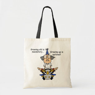 Tote Bag Growing Up est un Humour facultatif