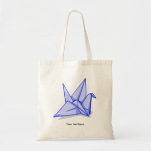 Tote Bag Grue en papier bleu