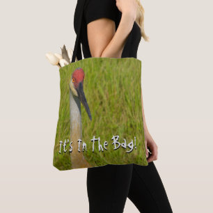 Tote Bag Grue Sand Hill Regardant L'Appareil Photo