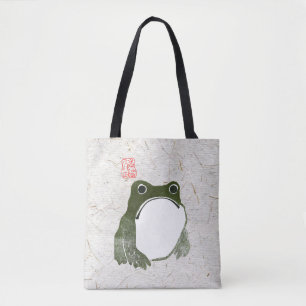 Tote Bag Grumpy Grenouille japonaise crapaud 19ème siècle