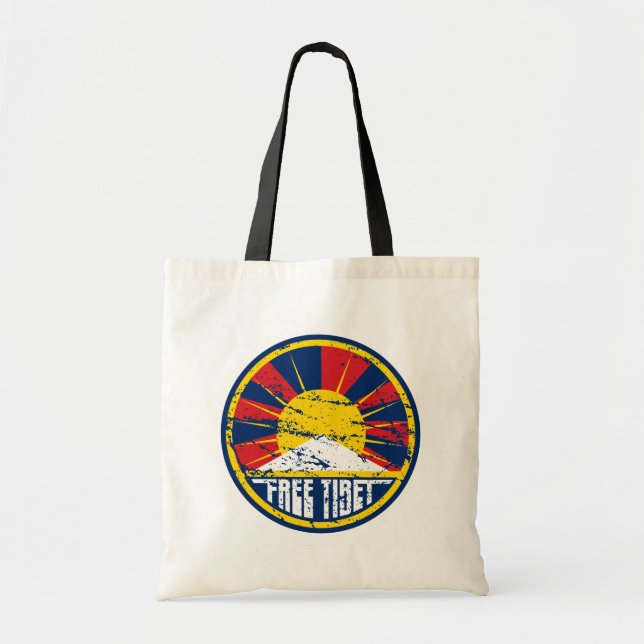 Tote Bag Grunge ronde libre du Thibet (Devant)