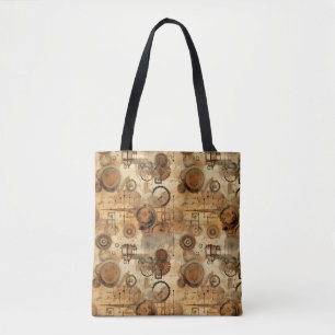 Tote Bag Grunge Rustic Steampunk Horloge (1)