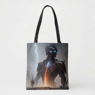 Tote Bag Guerrier Cyborg de la foudre
