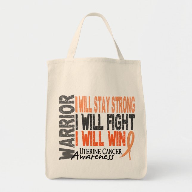 Tote Bag Guerrier du cancer utérin (Devant)