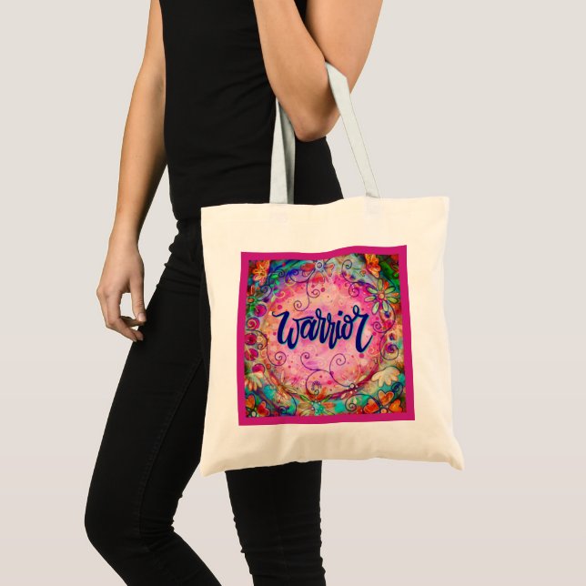 Tote Bag Guerrier Plutôt rose Boho Inspirivity (Devant (produit))