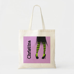 Tote Bag Guêtres élégantes Halloween de rayure de mode d