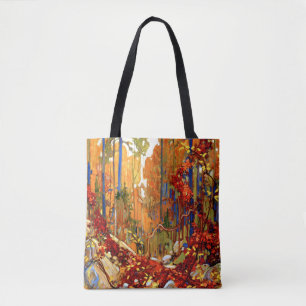Tote Bag Guirlande d'automne, peinture colorée,