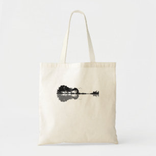 Tote Bag Guitar Lake Shadow Love Guitar Gift Music Amoureux