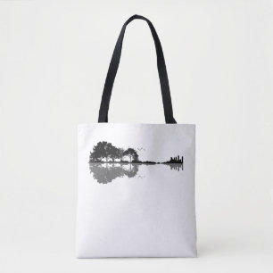 Tote Bag Guitare acoustique Nature Est Musique Basse Guitar