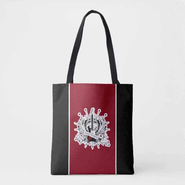 Tote Bag Guitare cool Née à Rock & Roll Rockabilly Music (Devant)