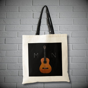 Tote Bag Guitare musicale Monogramme noir