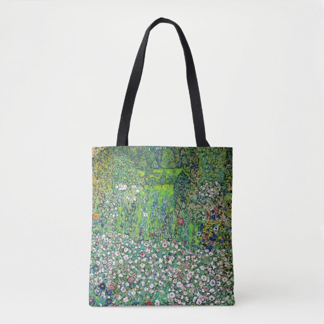 Tote Bag Gustav Klimt - Paysage horticole et sommet d'une c (Devant)