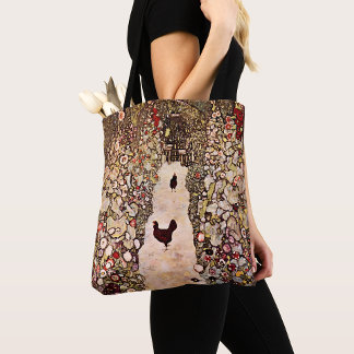 Tote Bag Gustav Klimt - Peinture sur le chemin du jardin, A