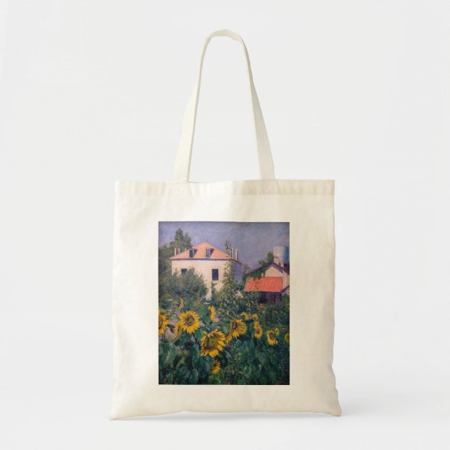 Tote Bag Gustave Caillebotte - Fleurs de soleil, Jardin (Devant)