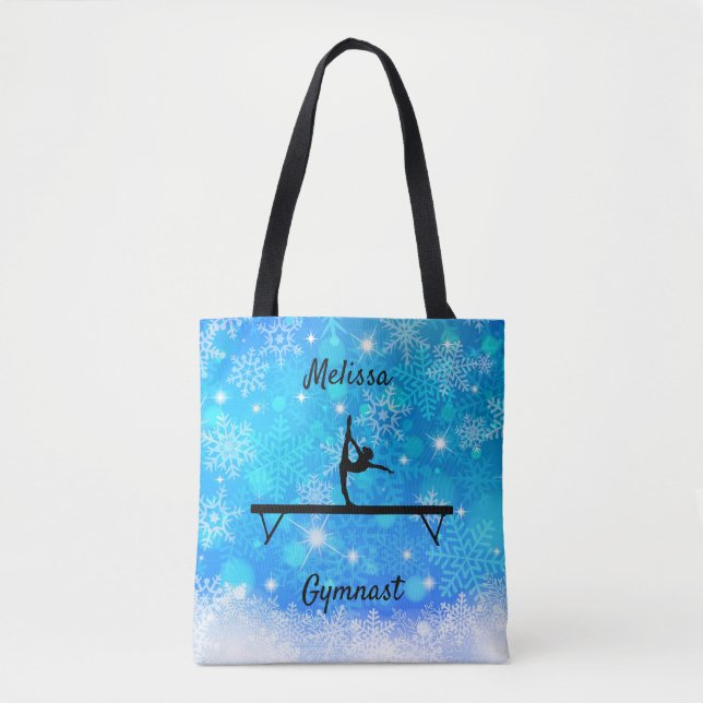 Tote Bag Gymnastique Balayage de flocon de neige (Devant)