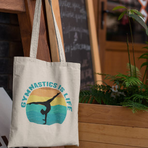 Tote Bag Gymnastique est la vie belle Sunset Gymnaste Turqu