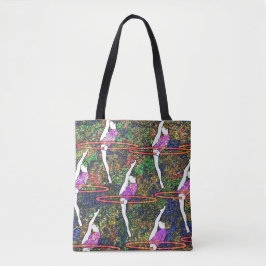 Tote Bag Gymnastique Hula Hoop danse coloré cadeau motif