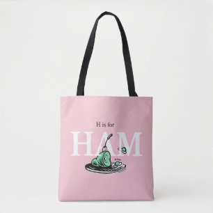 Tote Bag "H pour JAMBON" Conception de l'alphabet