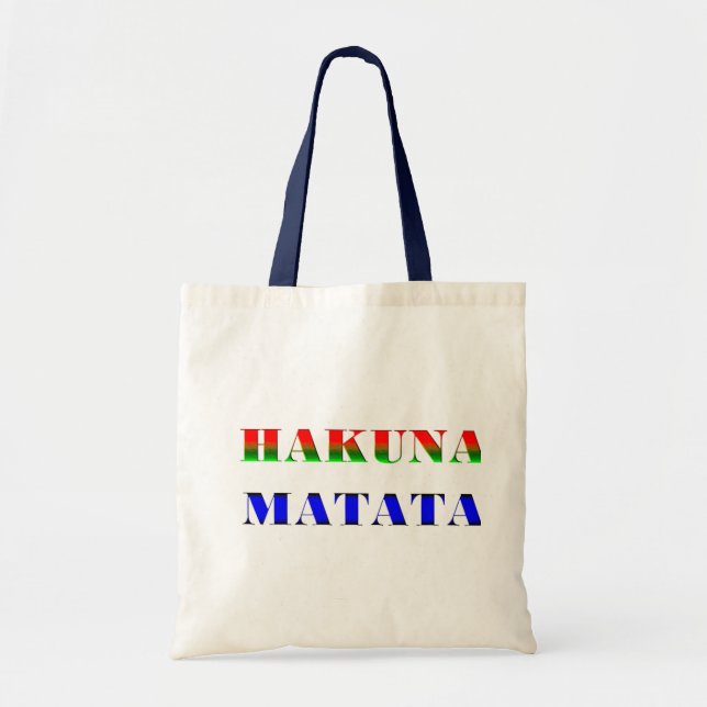 Tote Bag Hakuna Matata/expression africaine pour le cadeau (Devant)