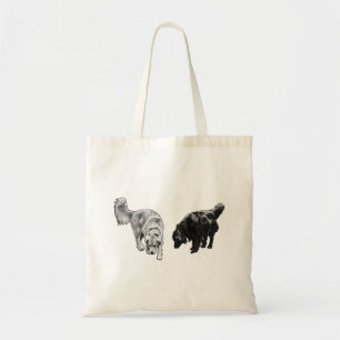 Tote Bag Halftone du jour du marché — Retriever Duo