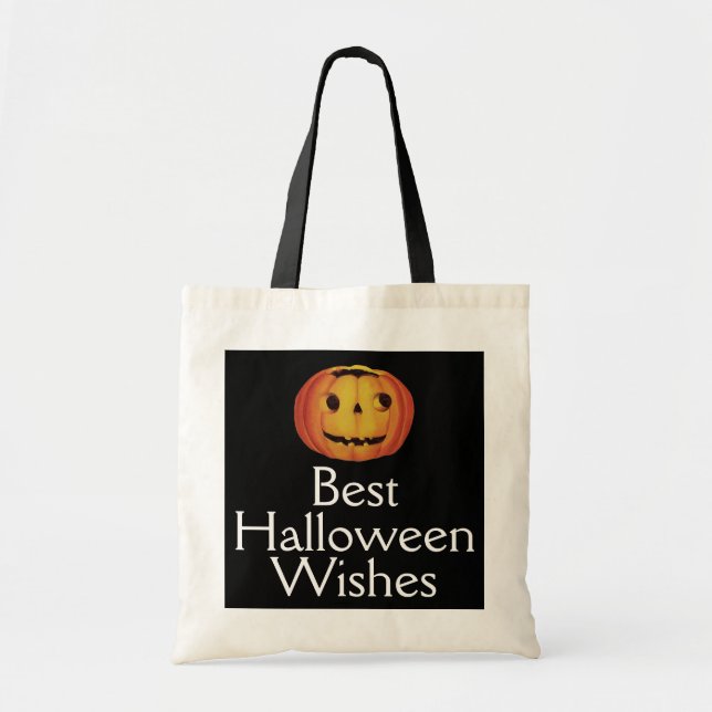 Tote Bag Halloween à l'ancienne, Citrouille (jack-o'-lanter (Devant)