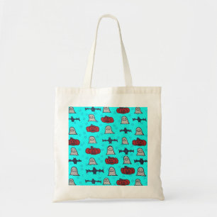 Tote Bag Halloween amusant Imprimer en bleu