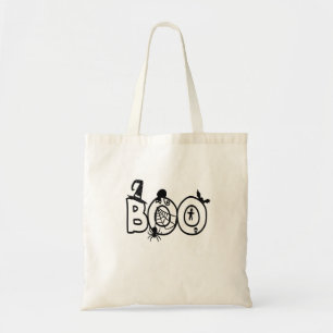 Tote Bag Halloween Boo avec sorcières Casquette Black Cat S