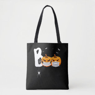 Tote Bag Halloween Boo Citrouilles effrayants portant l'ara
