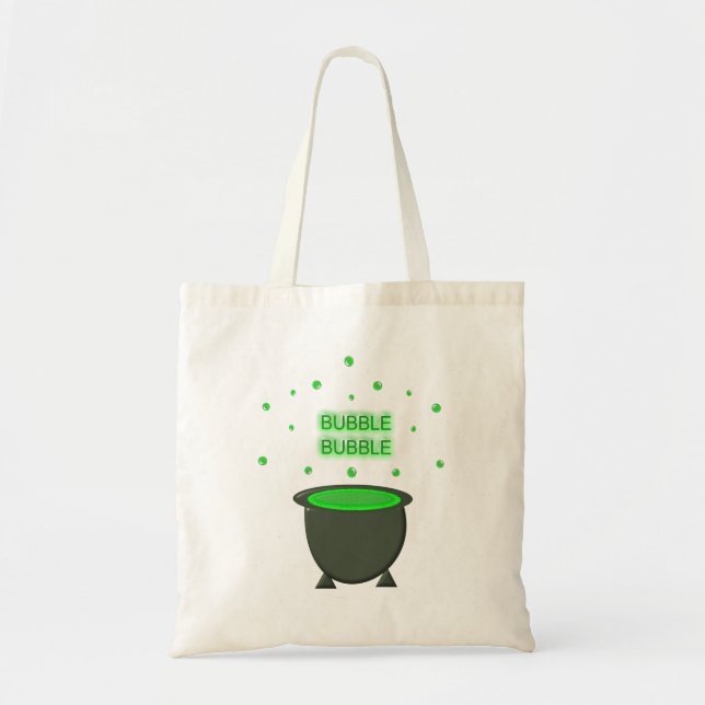 Tote Bag Halloween Cauldron et Bubbling Green Brew (Devant)