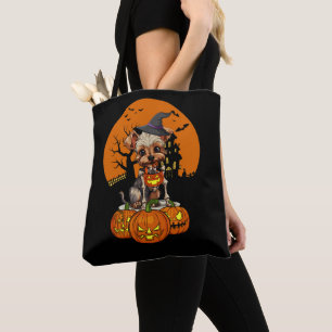 Tote Bag Halloween Chien Yorkshire Terrier
