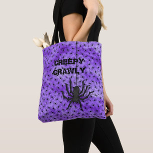 Tote Bag Halloween Déplaisant et violet d'araignée
