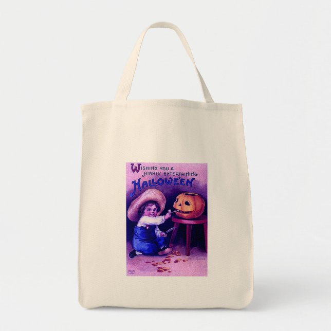 Tote Bag Halloween divertissant vintage (Devant)