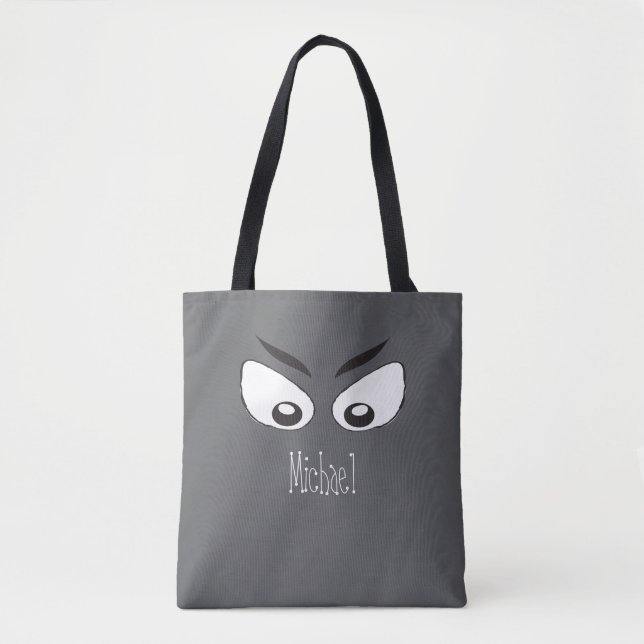 Tote Bag Halloween Éffrayant fantôme effrayant yeux lunaire (Devant)