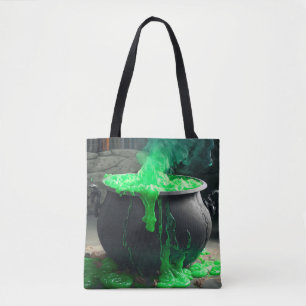 Tote Bag Halloween en cauldron de sorcière bouillonnante